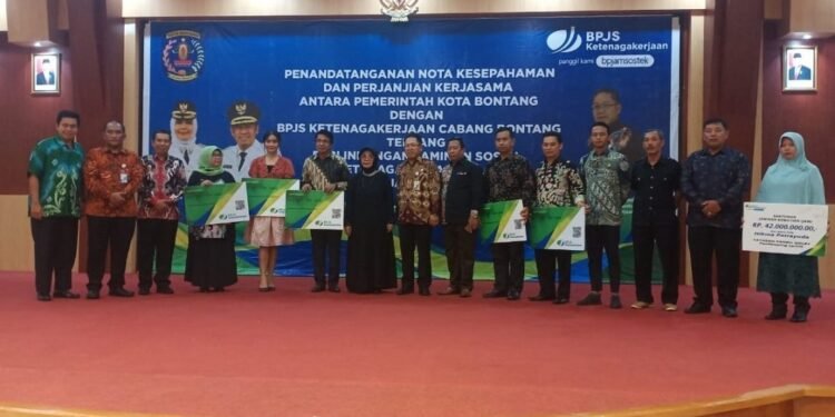 Bekerjasama Dengan BPJS Ketenagakerjaan, Disnaker Mou Program Jamsos TKD