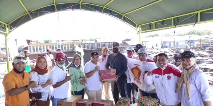 Gerindra Bontang Salurkan Bantuan Korban Kebakaran Beka