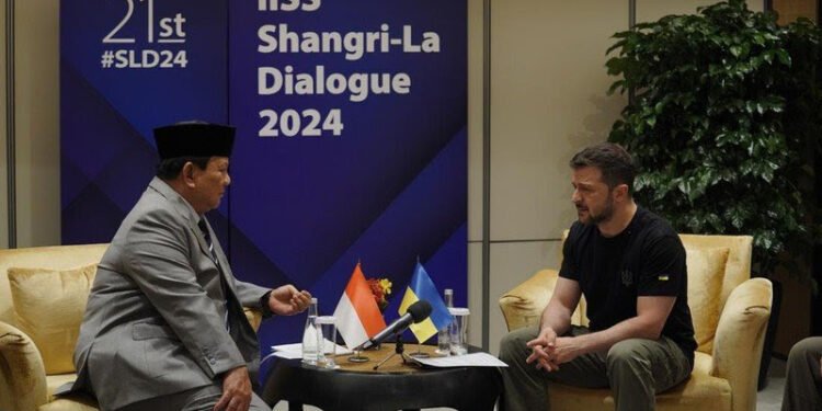 Presiden Ukraina Secara Khusus Temui Prabowo Subianto Pada Momen Shangri-La Dialogue 2024 di Singapura