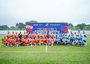 Semangat HUT Ke-48, Pupuk Kaltim Gelar Coaching Clining dan Charity Match Bersama Borneo FC