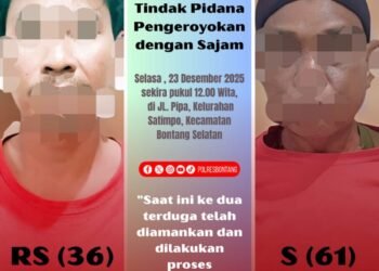 Dua Terduga Pelaku Pengeroyokan di Bontang Selatan Diamankan Polisi
