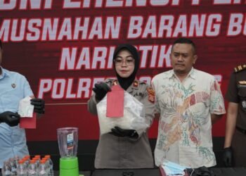 Polres Bontang Musnahkan Ribuan Gram Sabu dan Puluhan Ekstasi Hasil Pengungkapan Kasus Narkoba