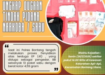 Satresnarkoba Polres Bontang Ringkus Terduga Pengedar Sabu di Api-Api
