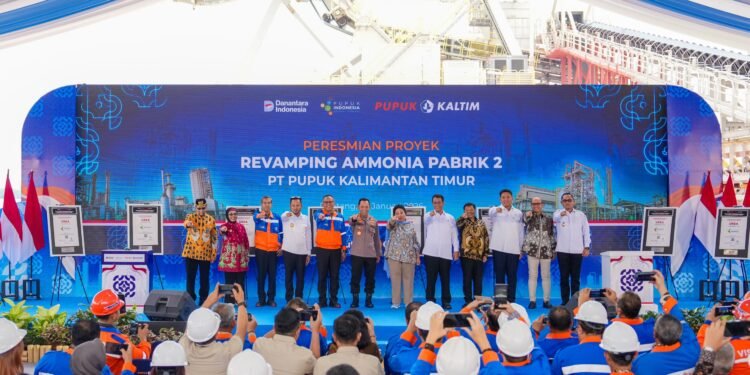 Dukung Keberlanjutan Swasembada Pangan,  Pupuk Indonesia Resmikan Modernisasi Pabrik Tertua Pupuk Kaltim