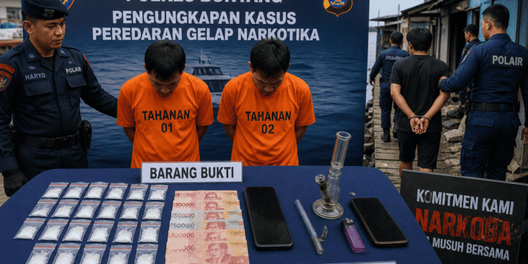 Polisi Ungkap Peredaran Sabu di Tanjung Laut Indah, Dua Pelaku Diamankan